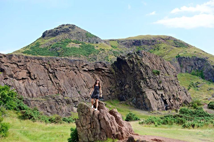 Climbing Arthur's Seat in Edinburgh, Scotland - web