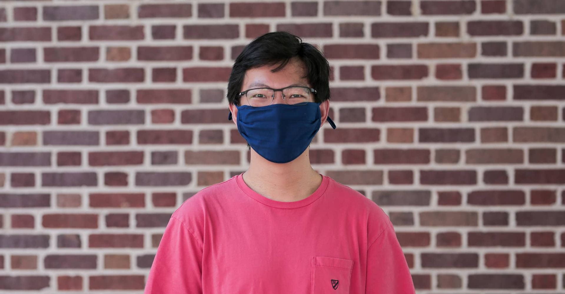 Young man wearing a mask