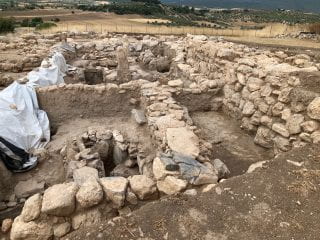 A Mycenaean burial site, next to a settlement, in modern-day Tanagra 